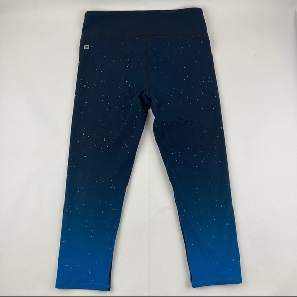 Fabletics Crop Leggings Womens Small Blue Ombre Space Pattern - Picture 8 of 10